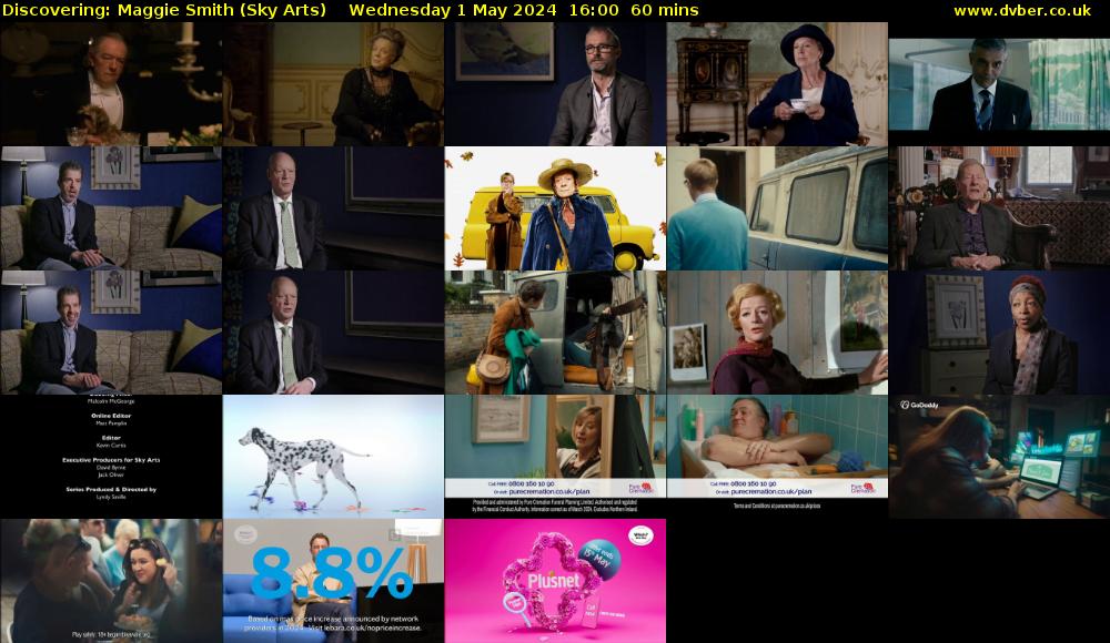 Discovering: Maggie Smith (Sky Arts) Wednesday 1 May 2024 16:00 - 17:00