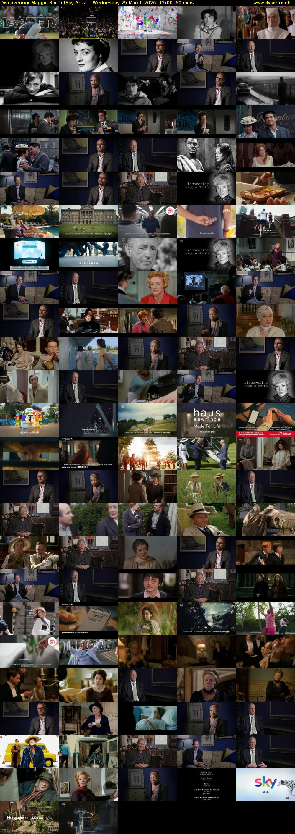 Discovering: Maggie Smith (Sky Arts) Wednesday 25 March 2026 12:00 - 13:00