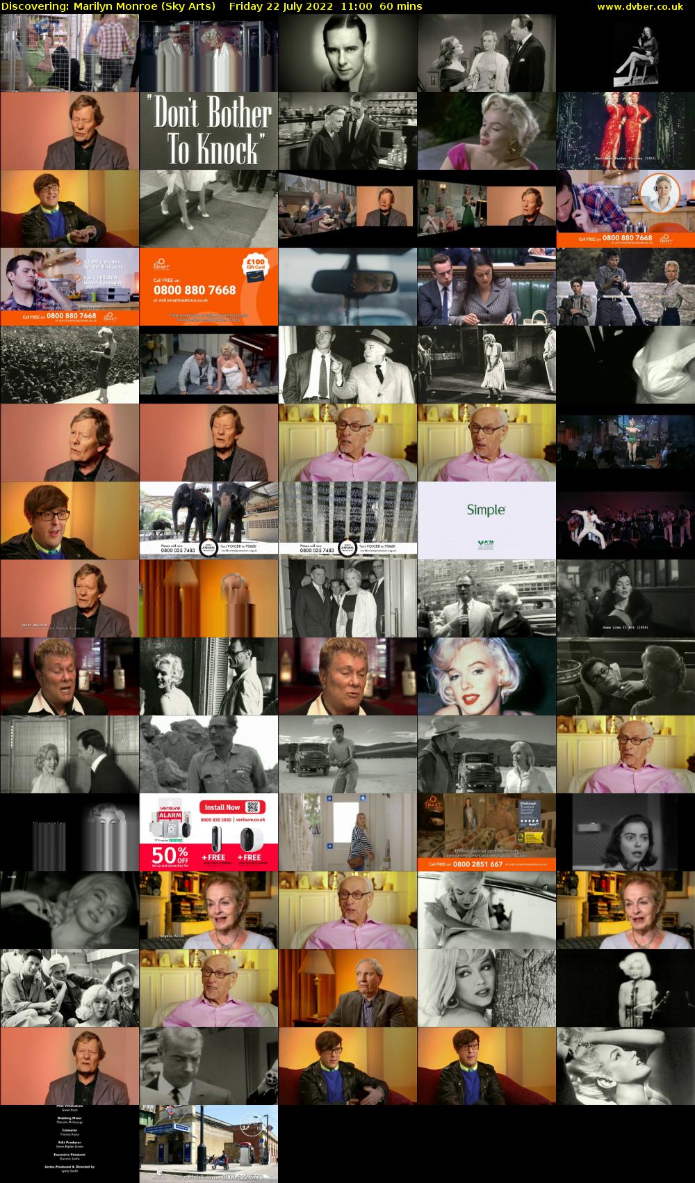 Discovering: Marilyn Monroe (Sky Arts) Friday 22 July 2022 11:00 - 12:00