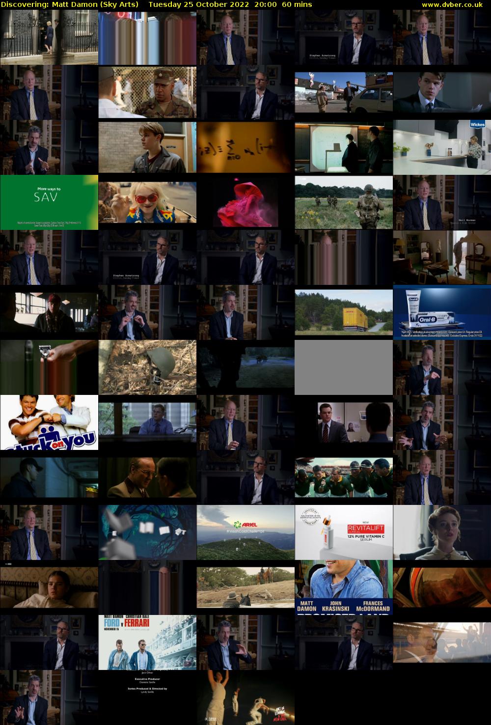 Discovering: Matt Damon (Sky Arts) Tuesday 25 October 2022 20:00 - 21:00