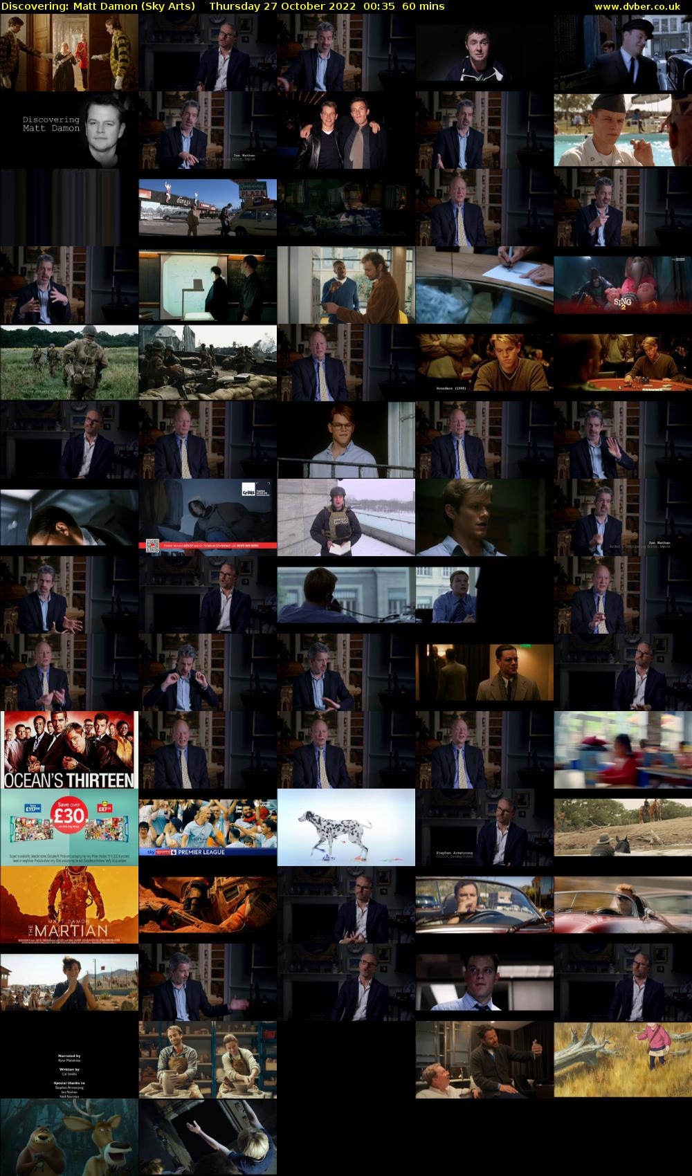 Discovering: Matt Damon (Sky Arts) Thursday 27 October 2022 00:35 - 01:35