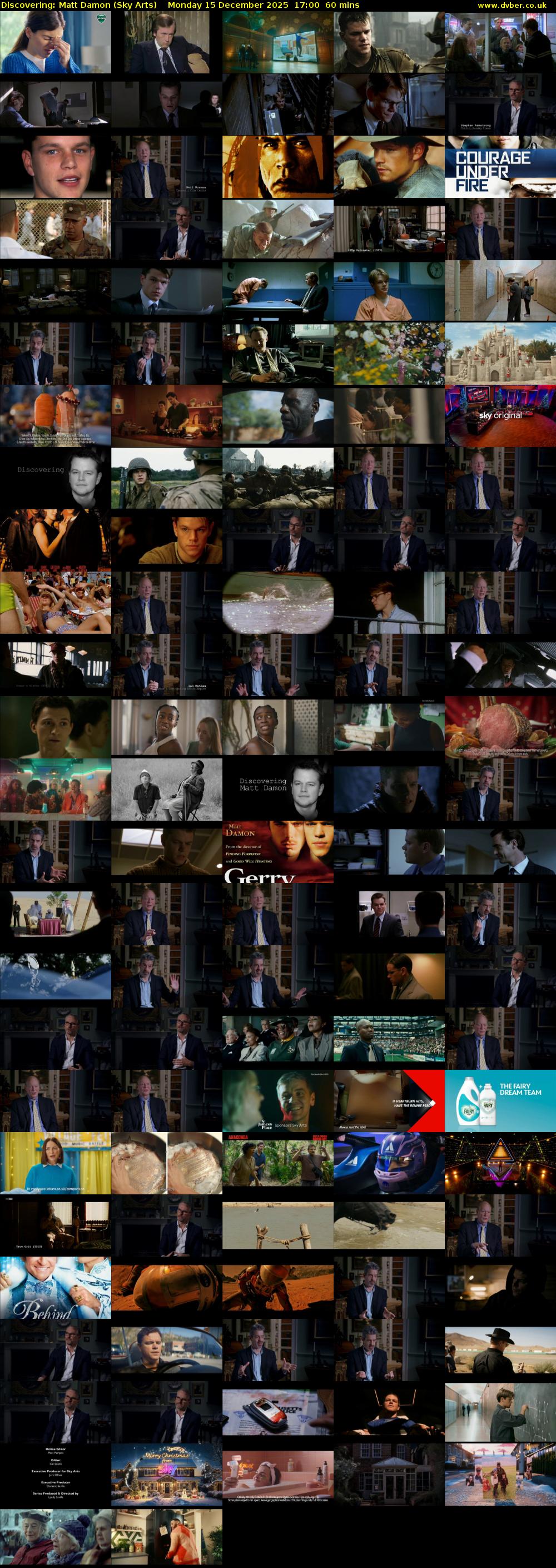 Discovering: Matt Damon (Sky Arts) Monday 15 December 2025 17:00 - 18:00