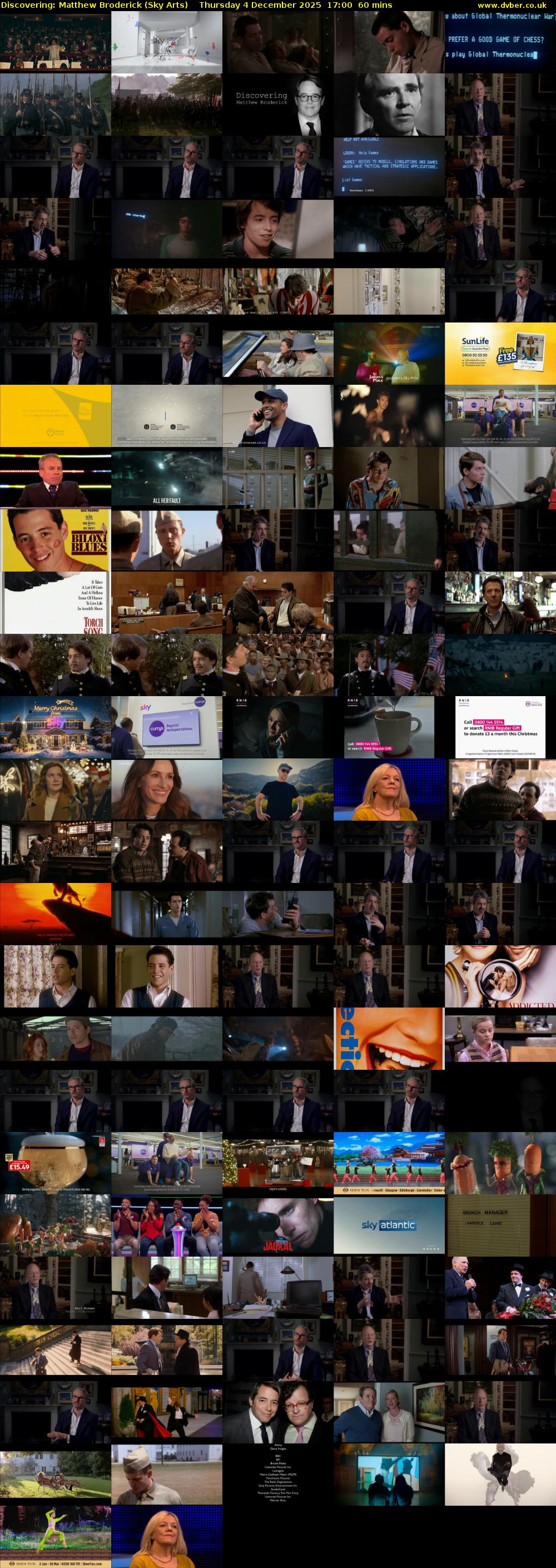 Discovering: Matthew Broderick (Sky Arts) Thursday 4 December 2025 17:00 - 18:00