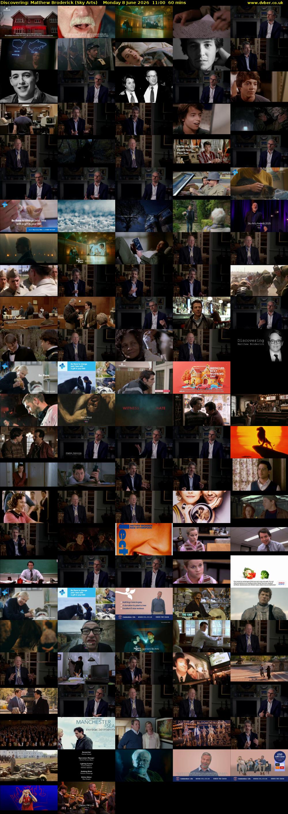 Discovering: Matthew Broderick (Sky Arts) Monday 8 June 2026 11:00 - 12:00
