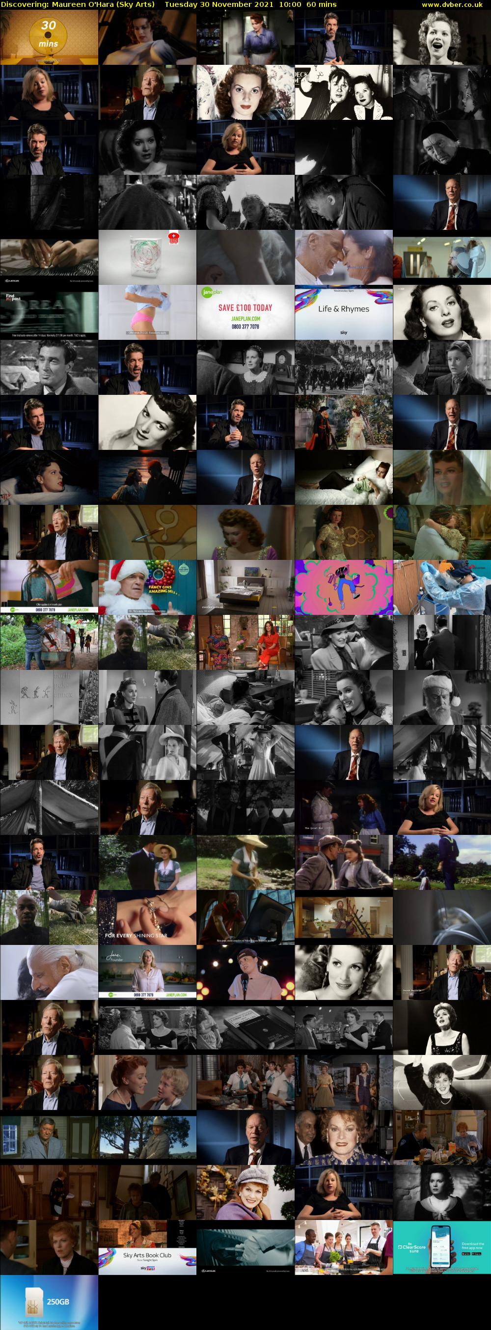 Discovering: Maureen O'Hara (Sky Arts) Tuesday 30 November 2021 10:00 - 11:00