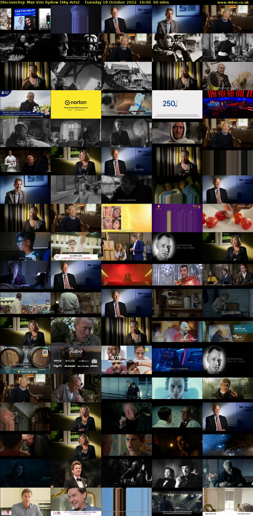 Discovering: Max Von Sydow (Sky Arts) Tuesday 18 October 2022 16:00 - 17:00
