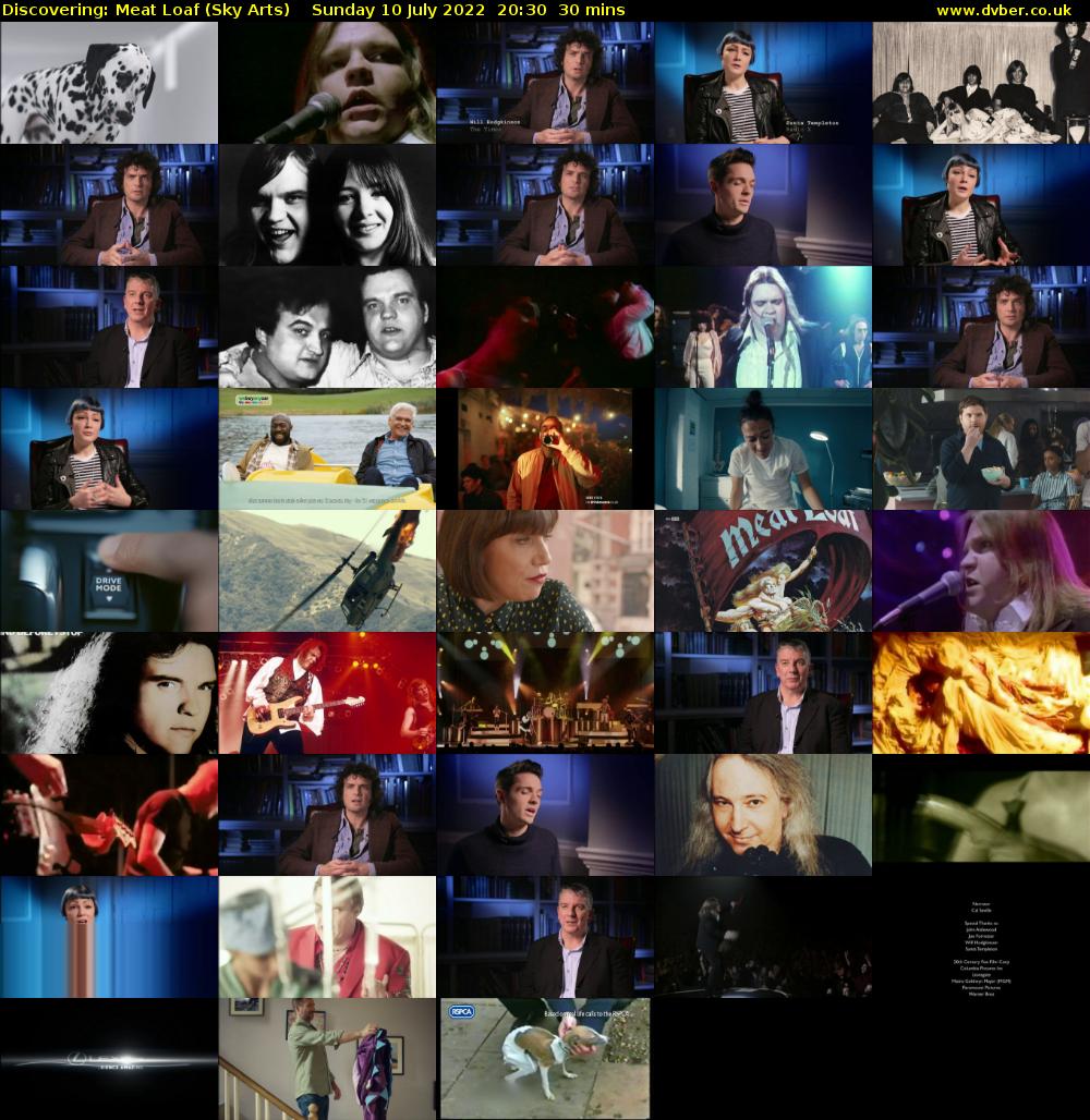 Discovering: Meat Loaf (Sky Arts) Sunday 10 July 2022 20:30 - 21:00