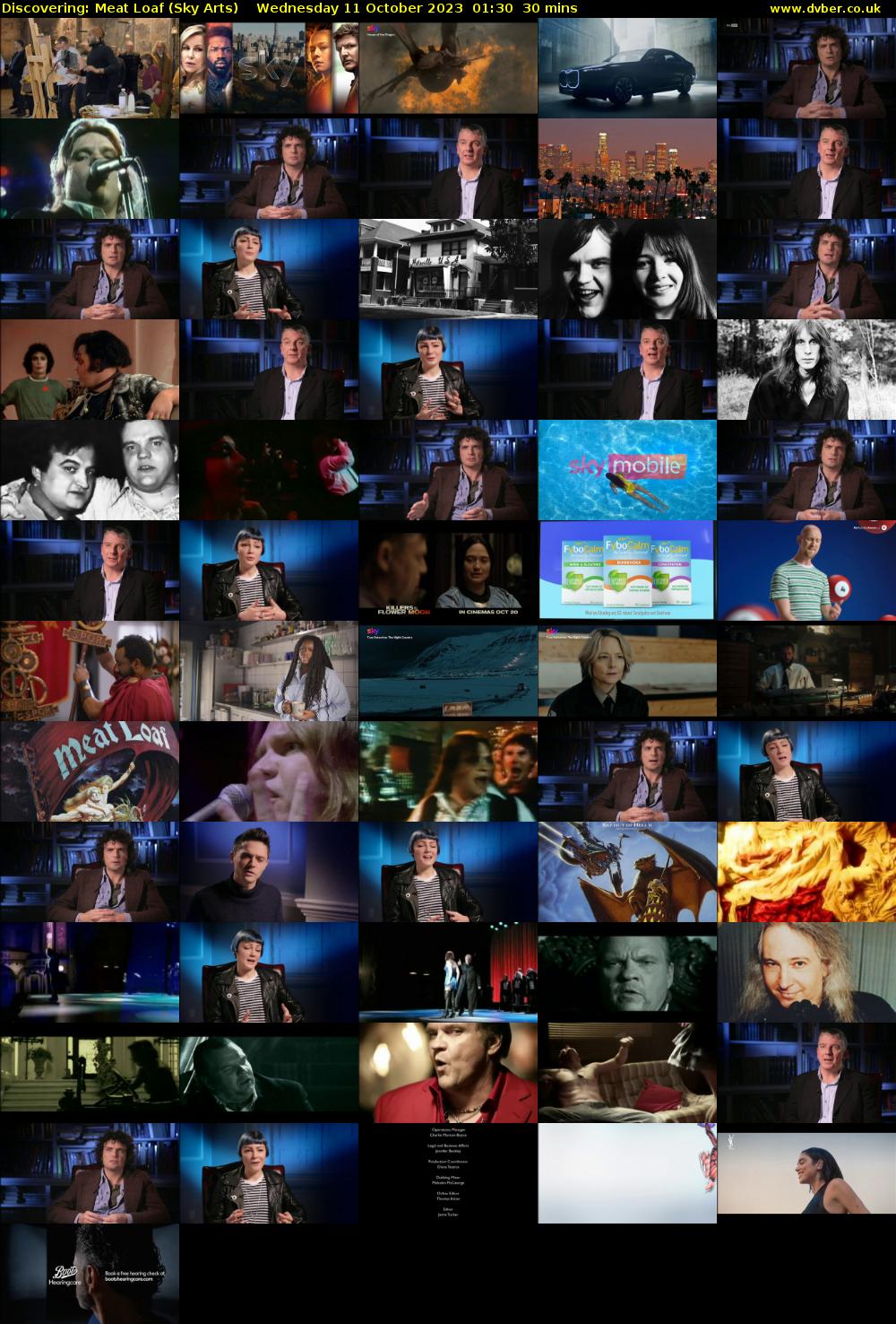 Discovering: Meat Loaf (Sky Arts) Wednesday 11 October 2023 01:30 - 02:00