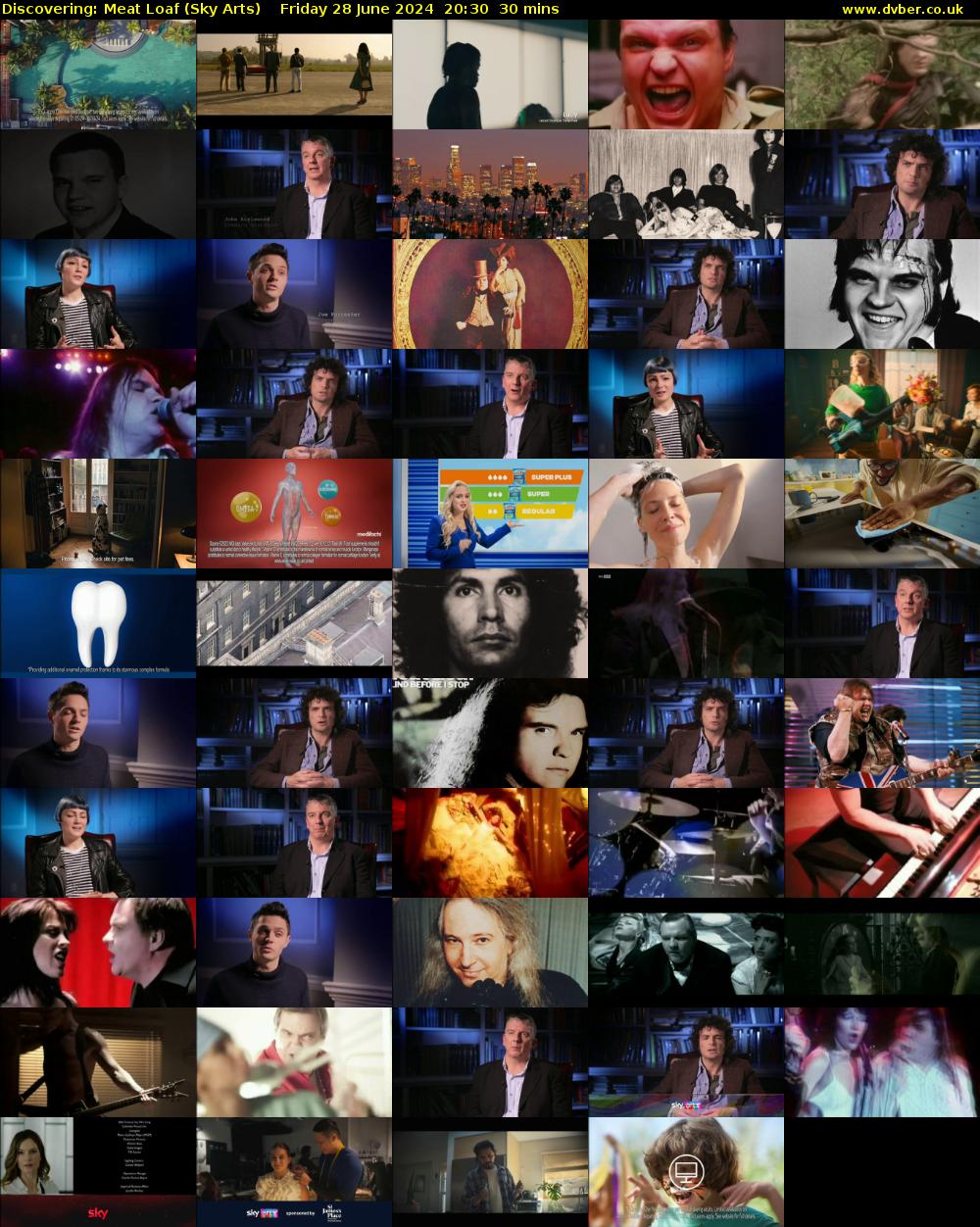 Discovering: Meat Loaf (Sky Arts) Friday 28 June 2024 20:30 - 21:00