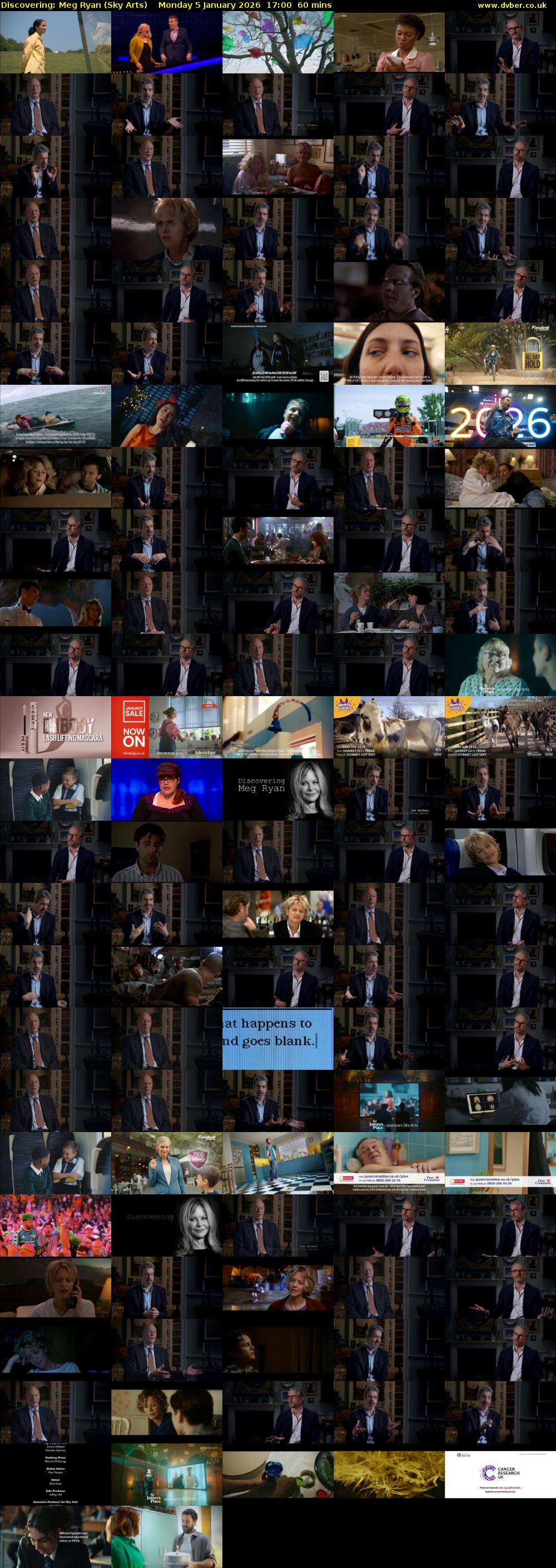 Discovering: Meg Ryan (Sky Arts) Monday 5 January 2026 17:00 - 18:00