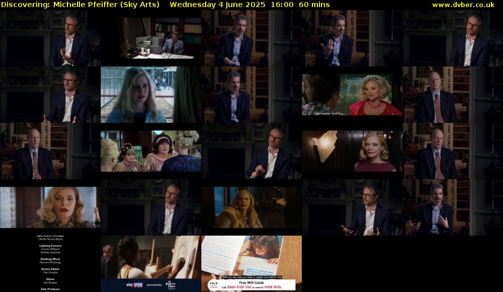 Discovering: Michelle Pfeiffer (Sky Arts) Wednesday 4 June 2025 16:00 - 17:00