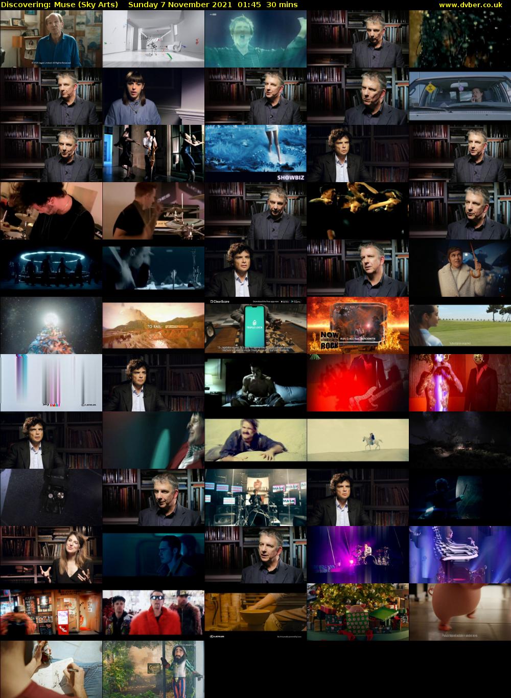 Discovering: Muse (Sky Arts) Sunday 7 November 2021 01:45 - 02:15