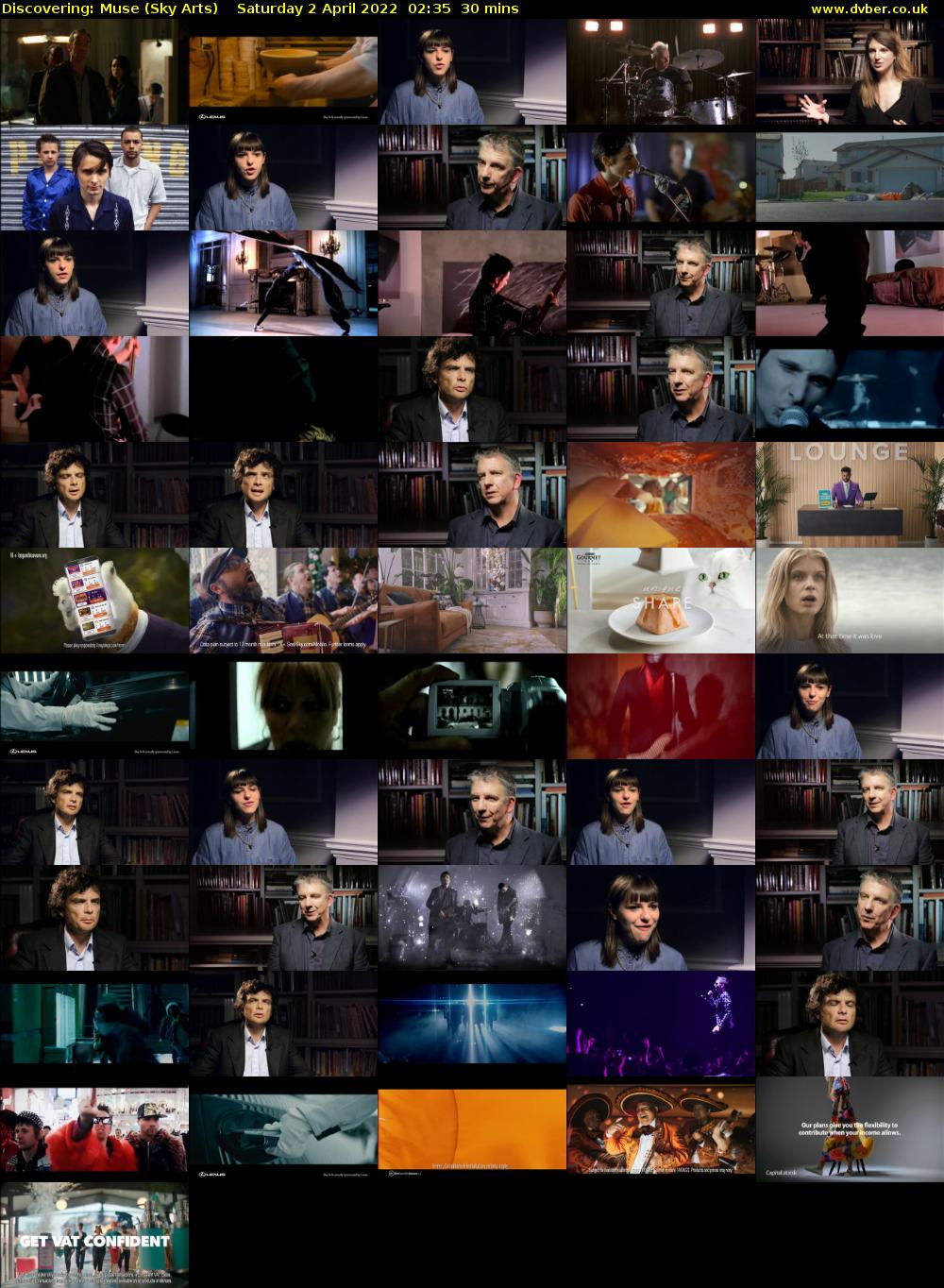 Discovering: Muse (Sky Arts) Saturday 2 April 2022 02:35 - 03:05