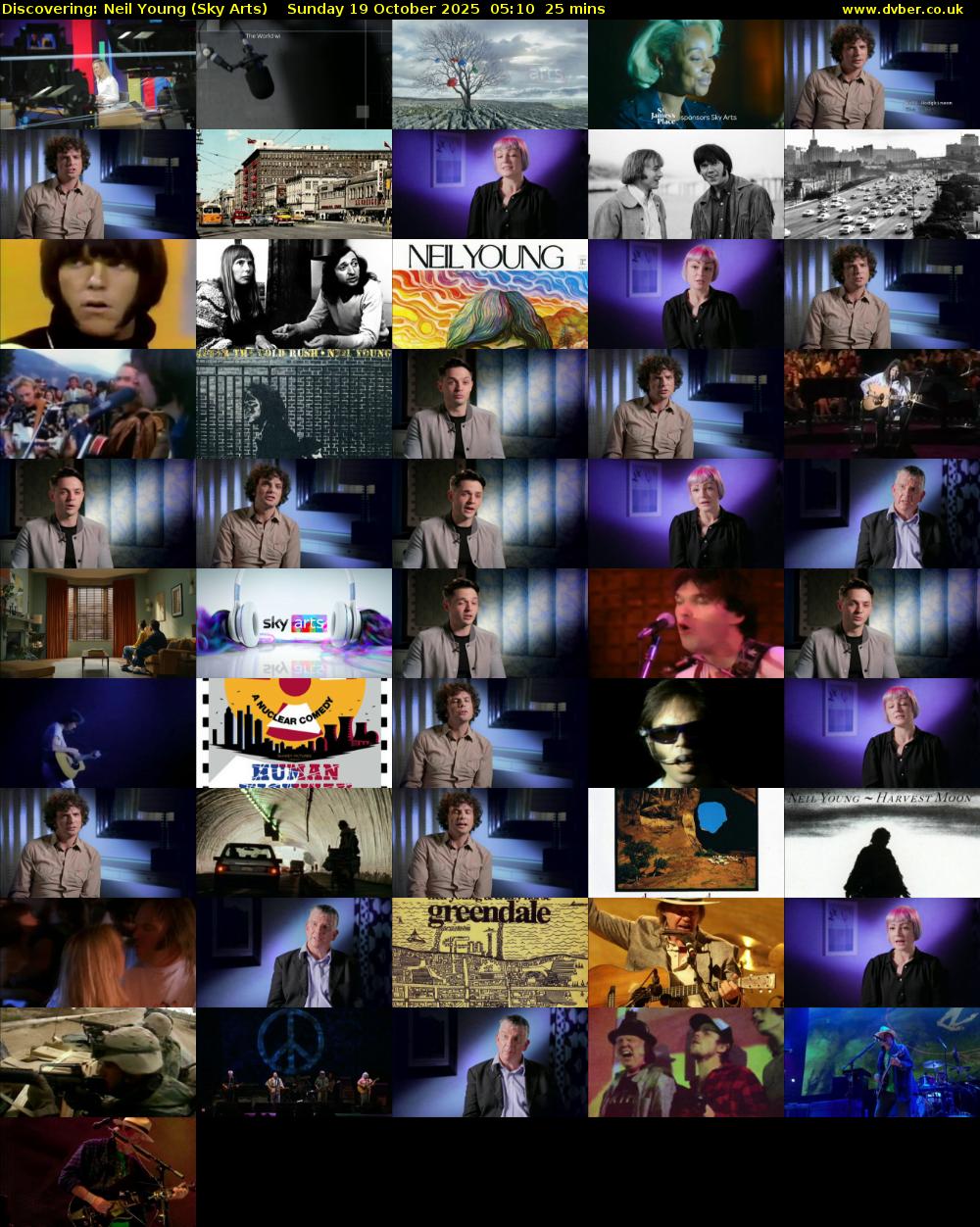 Discovering: Neil Young (Sky Arts) Sunday 19 October 2025 05:10 - 05:35