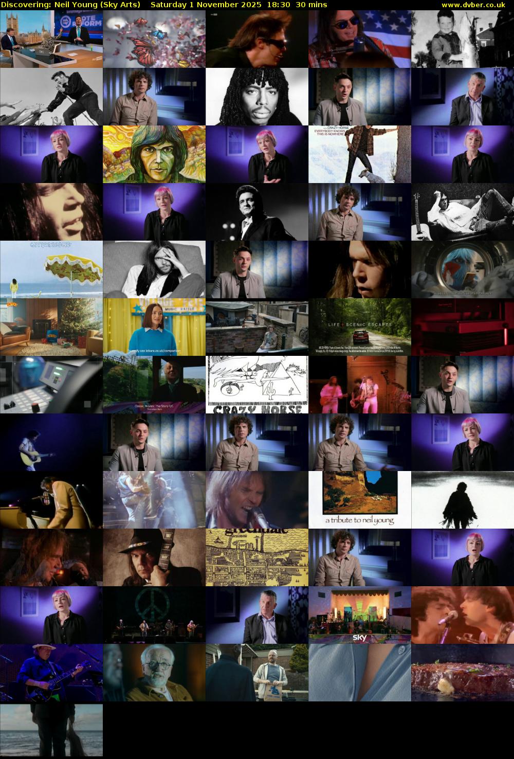 Discovering: Neil Young (Sky Arts) Saturday 1 November 2025 18:30 - 19:00