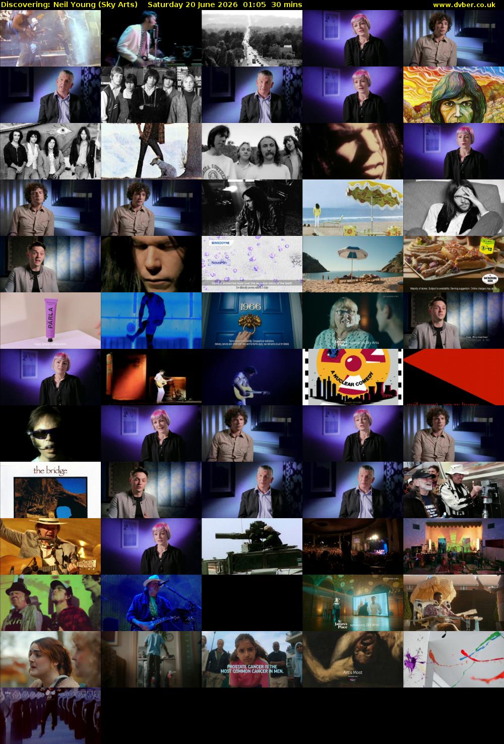 Discovering: Neil Young (Sky Arts) Saturday 20 June 2026 01:05 - 01:35