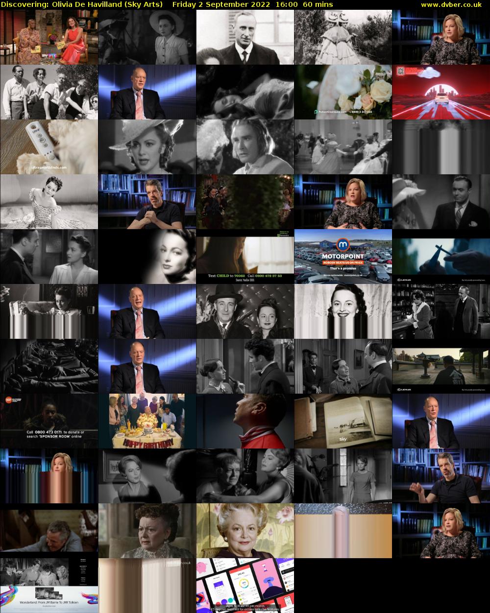 Discovering: Olivia De Havilland (Sky Arts) Friday 2 September 2022 16:00 - 17:00