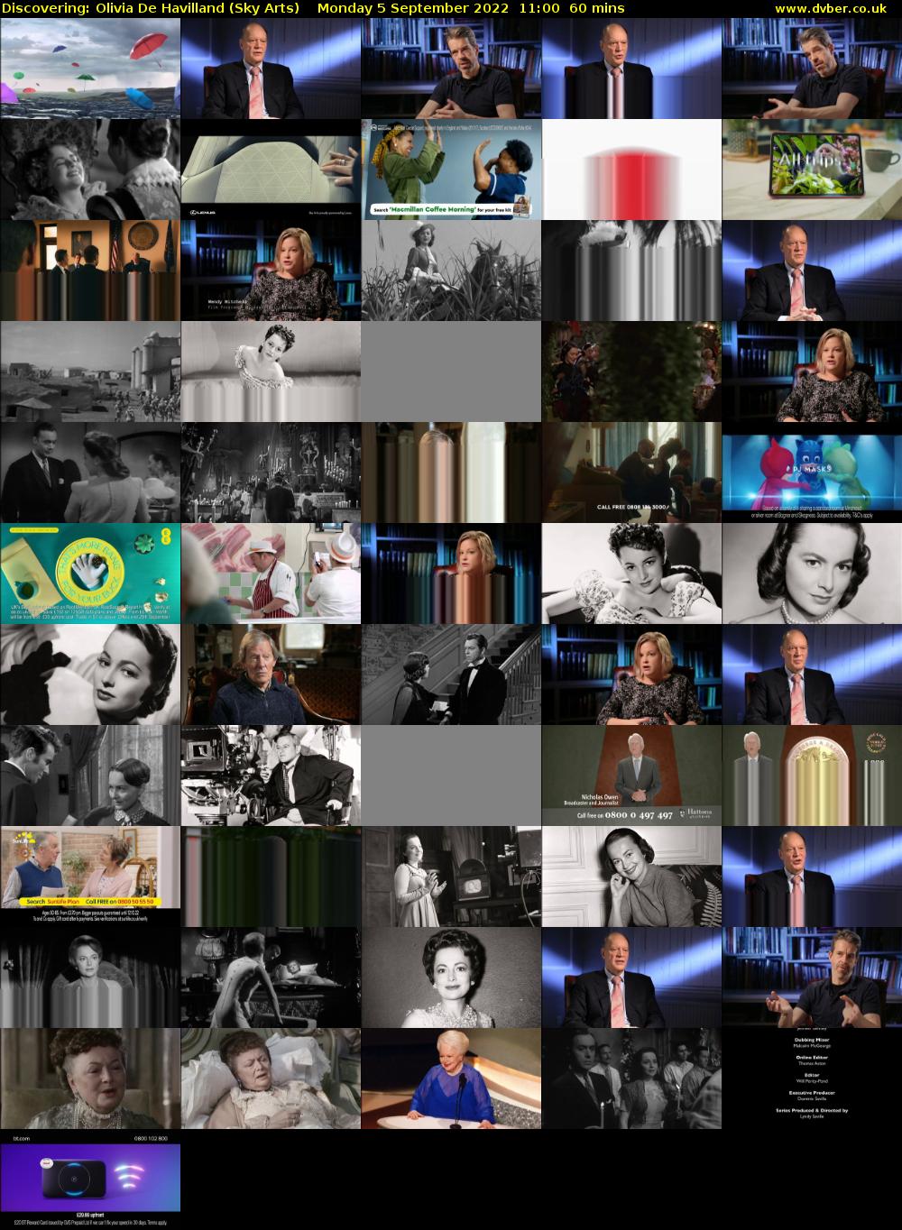 Discovering: Olivia De Havilland (Sky Arts) Monday 5 September 2022 11:00 - 12:00