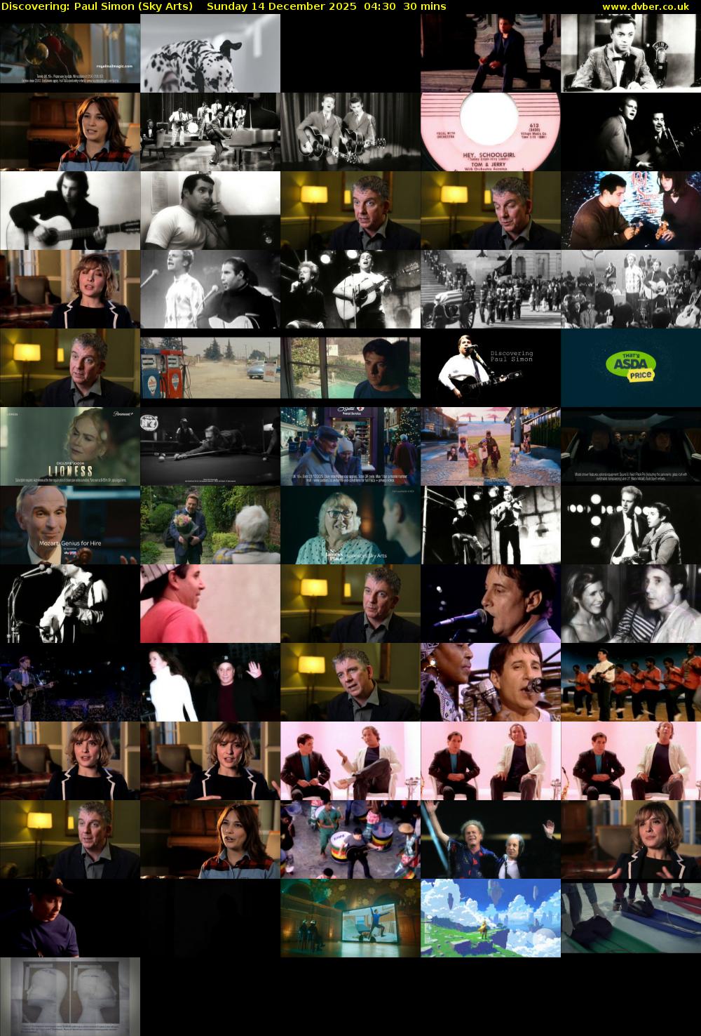 Discovering: Paul Simon (Sky Arts) Sunday 14 December 2025 04:30 - 05:00