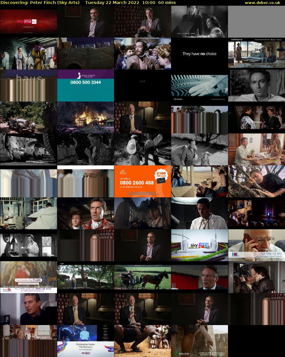 Discovering: Peter Finch (Sky Arts) Tuesday 22 March 2022 10:00 - 11:00