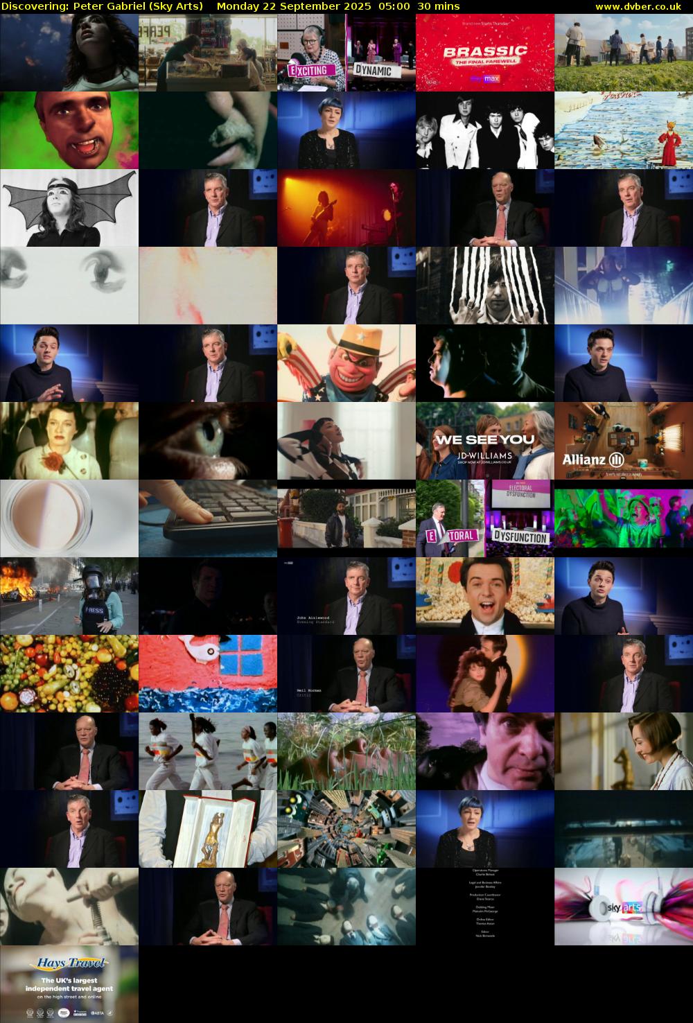 Discovering: Peter Gabriel (Sky Arts) Monday 22 September 2025 05:00 - 05:30