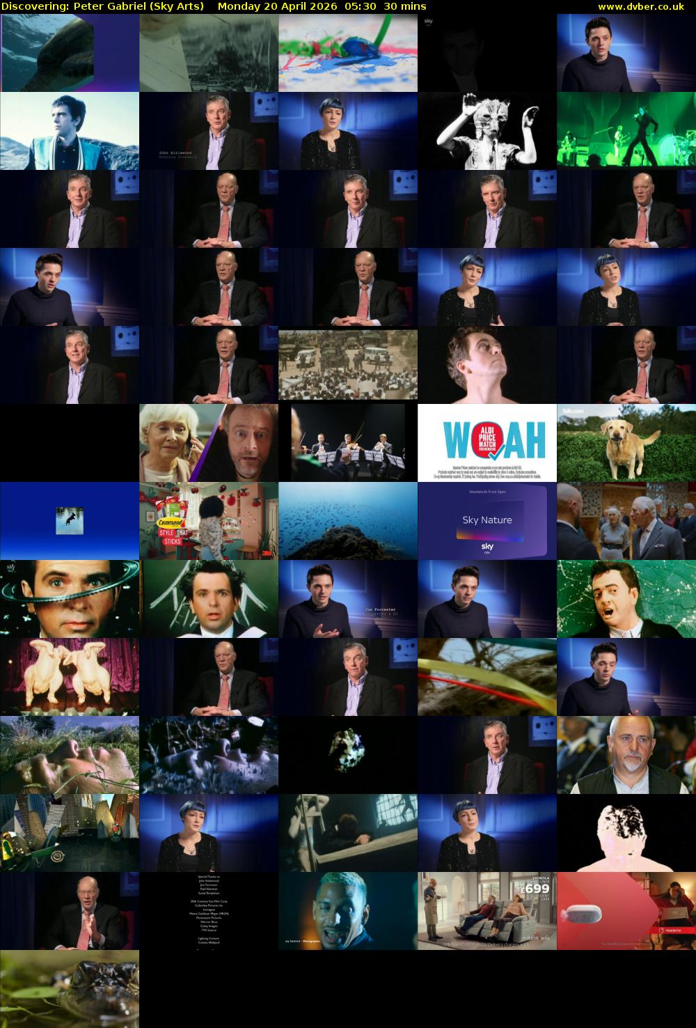 Discovering: Peter Gabriel (Sky Arts) Monday 20 April 2026 05:30 - 06:00