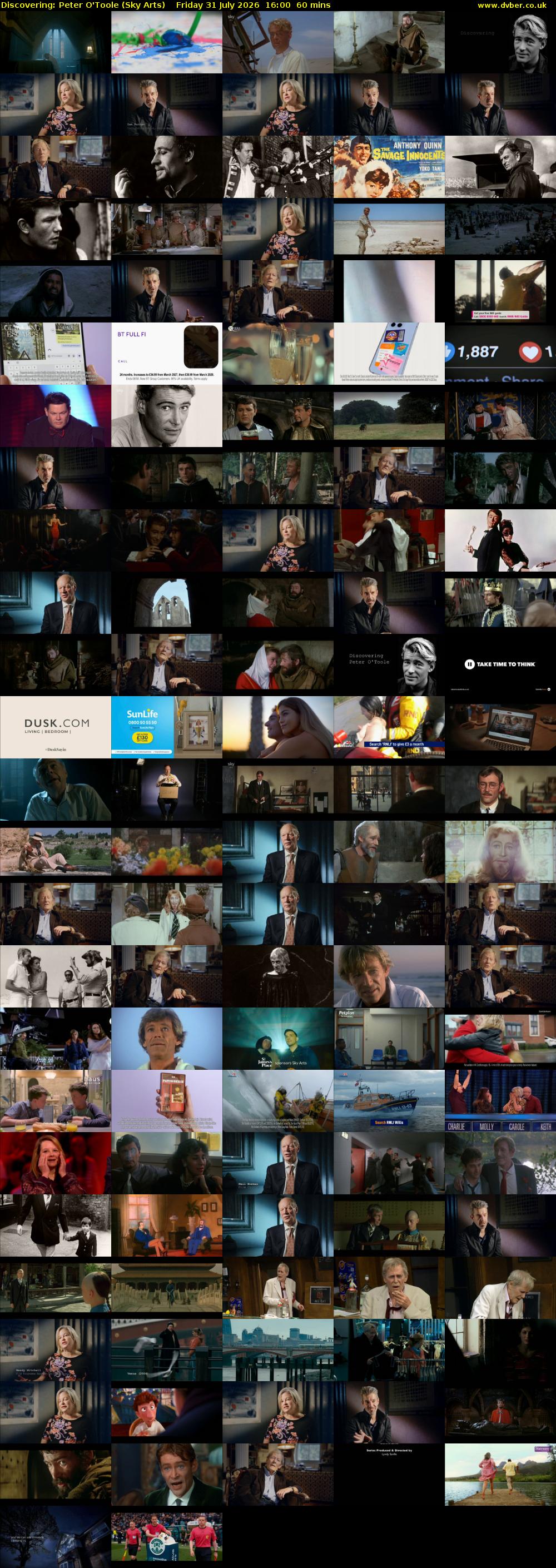 Discovering: Peter O'Toole (Sky Arts) Friday 31 July 2026 16:00 - 17:00