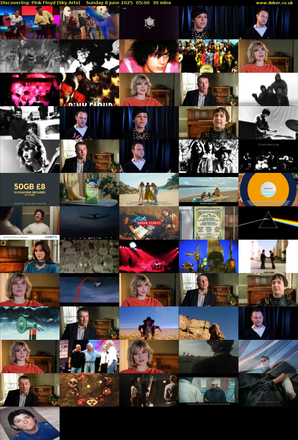 Discovering: Pink Floyd (Sky Arts) Sunday 8 June 2025 05:00 - 05:30