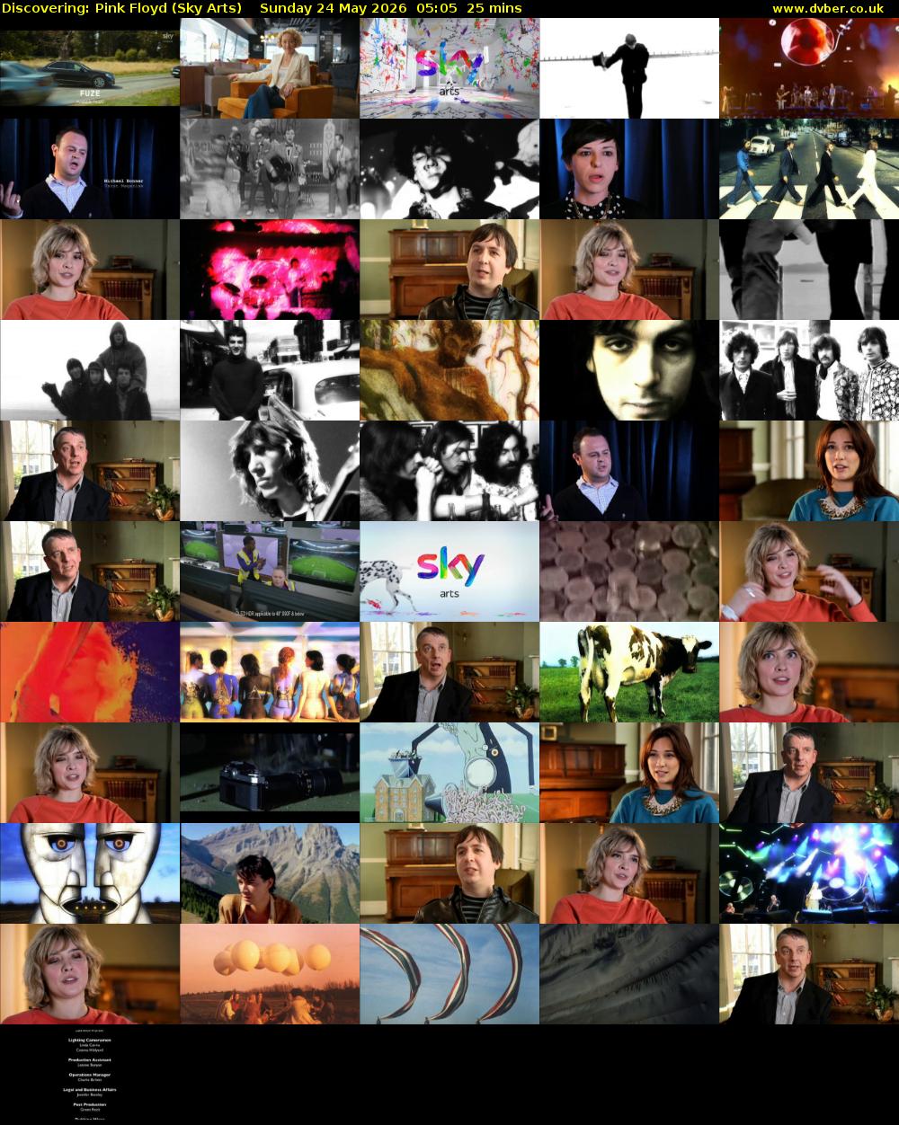 Discovering: Pink Floyd (Sky Arts) Sunday 24 May 2026 05:05 - 05:30
