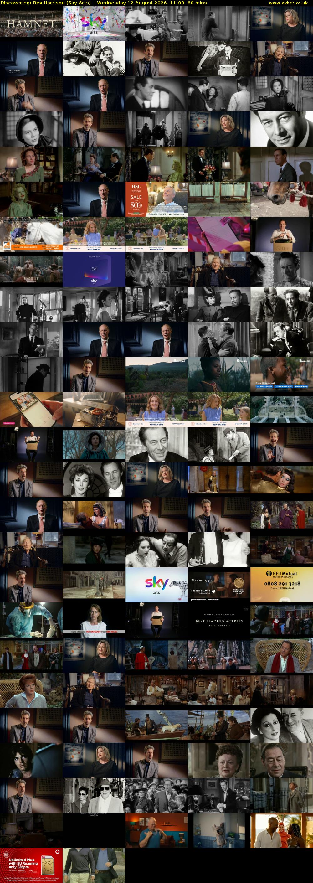 Discovering: Rex Harrison (Sky Arts) Wednesday 12 August 2026 11:00 - 12:00