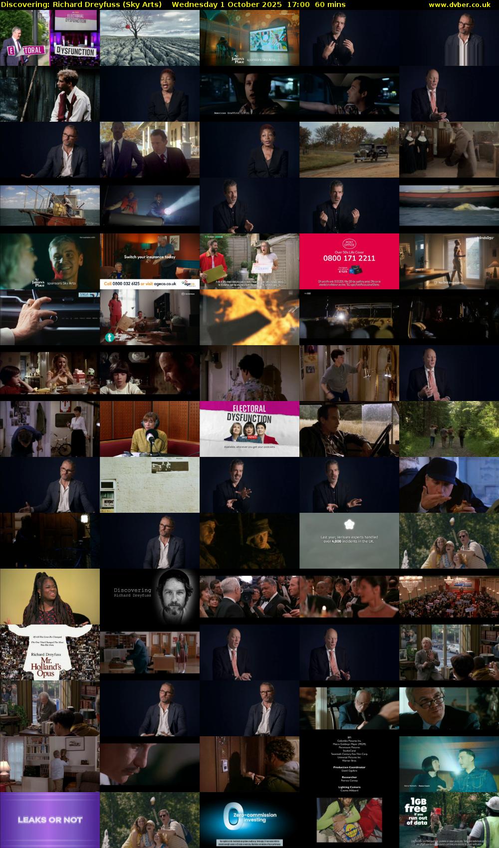 Discovering: Richard Dreyfuss (Sky Arts) Wednesday 1 October 2025 17:00 - 18:00