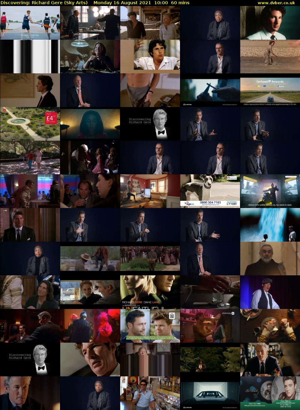 Discovering: Richard Gere (Sky Arts) Monday 16 August 2021 10:00 - 11:00