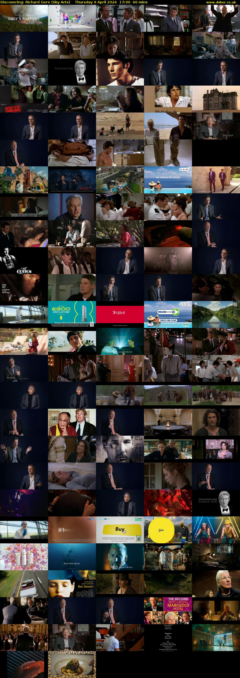 Discovering: Richard Gere (Sky Arts) Thursday 9 April 2026 17:00 - 18:00