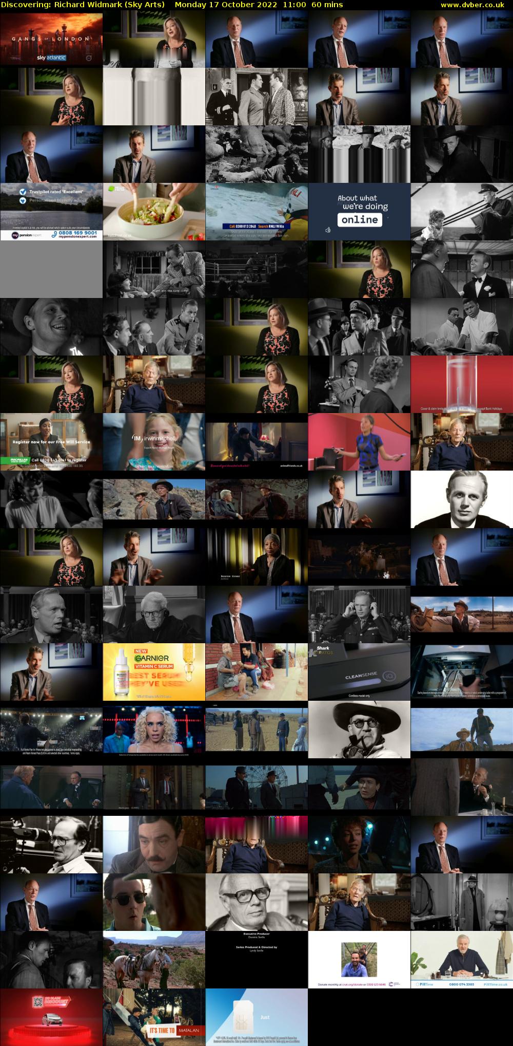 Discovering: Richard Widmark (Sky Arts) Monday 17 October 2022 11:00 - 12:00