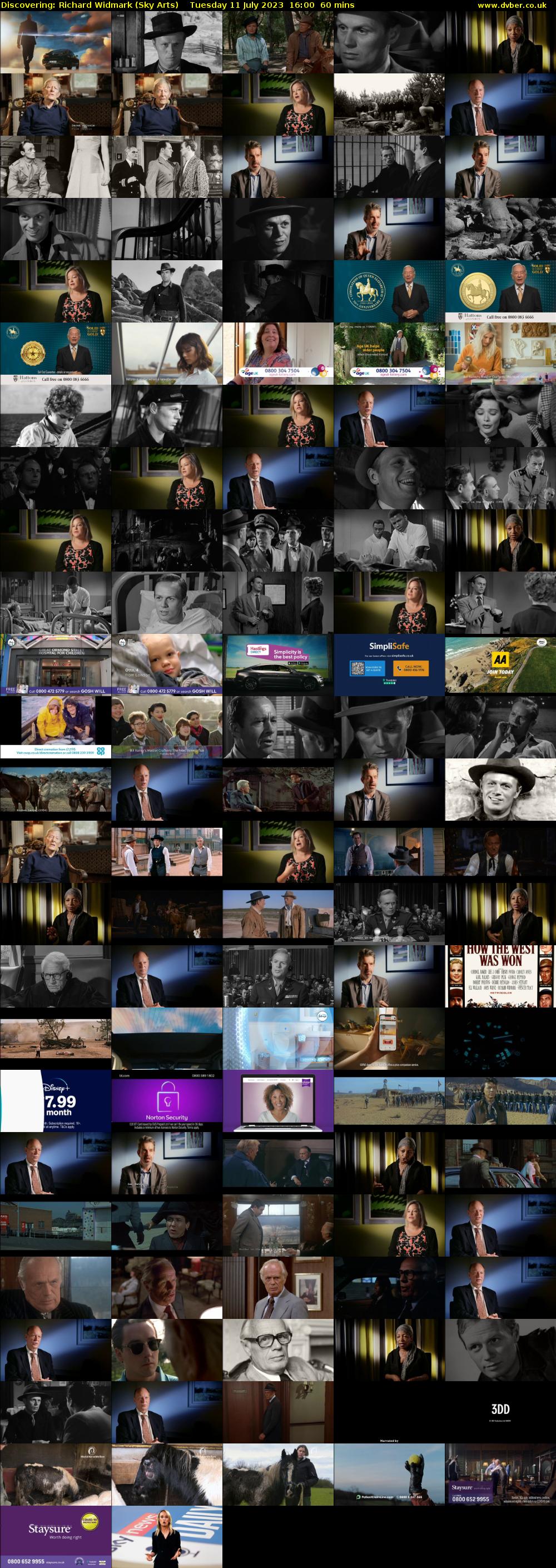 Discovering: Richard Widmark (Sky Arts) Tuesday 11 July 2023 16:00 - 17:00