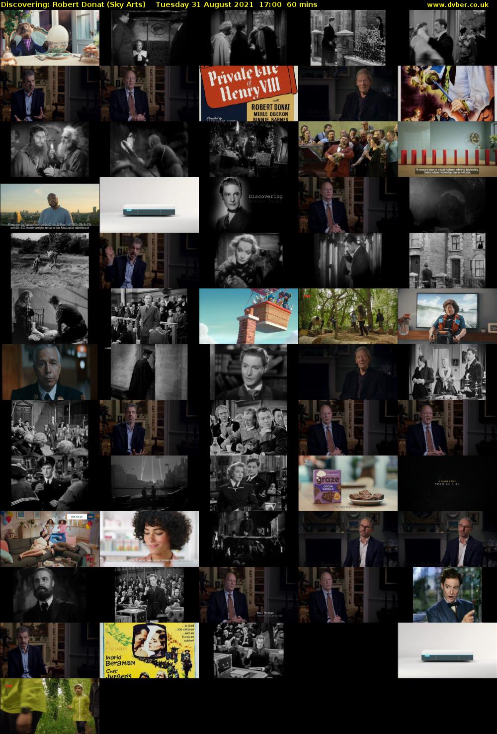 Discovering: Robert Donat (Sky Arts) Tuesday 31 August 2021 18:00 - 19:00