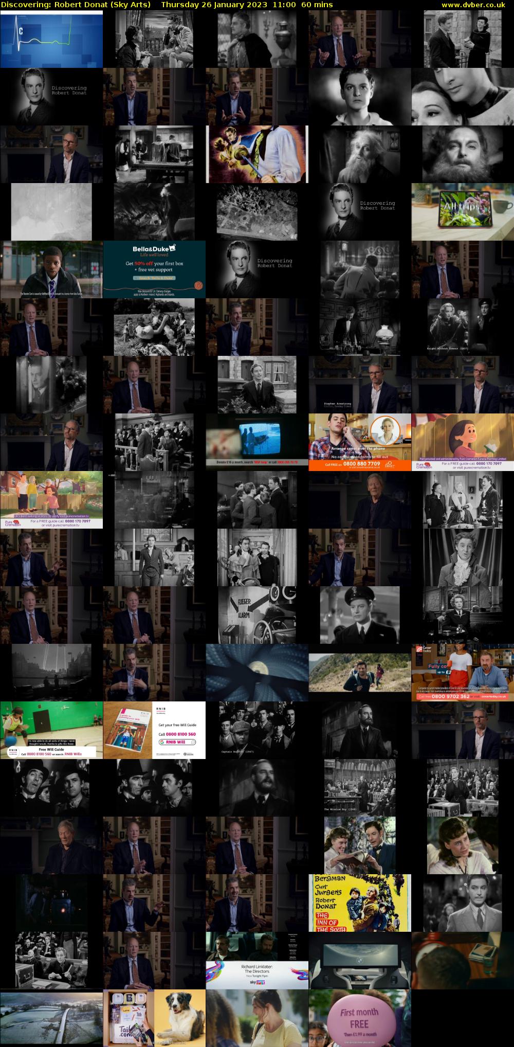 Discovering: Robert Donat (Sky Arts) Thursday 26 January 2023 11:00 - 12:00