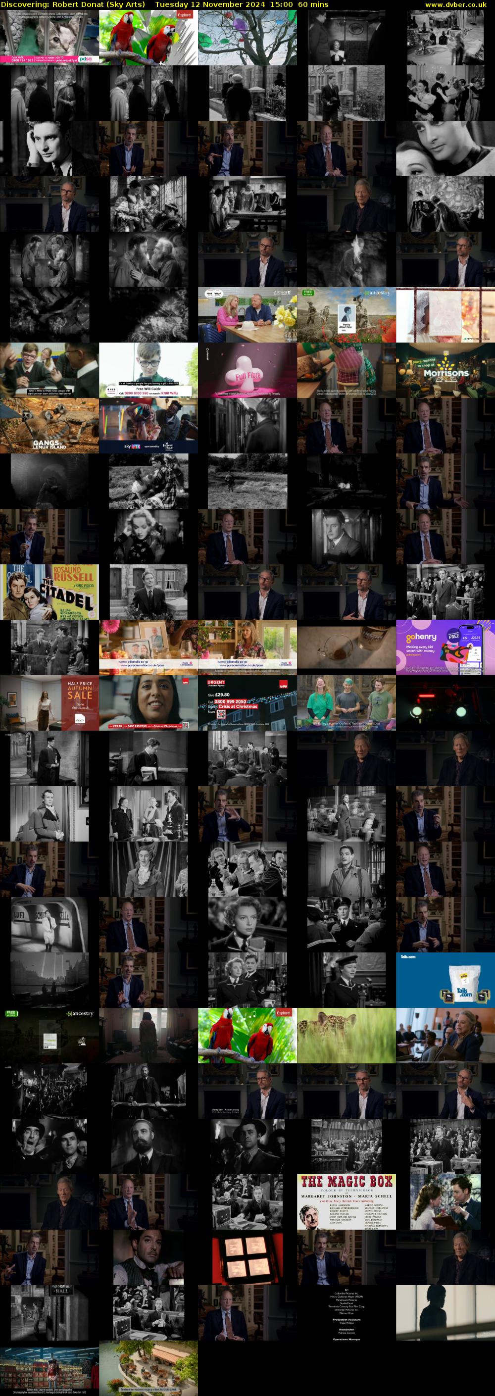Discovering: Robert Donat (Sky Arts) Tuesday 12 November 2024 15:00 - 16:00