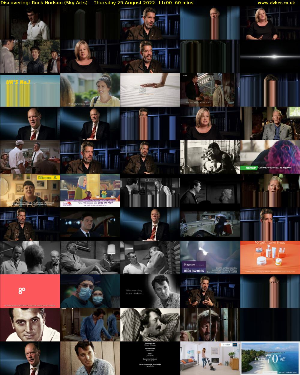 Discovering: Rock Hudson (Sky Arts) Thursday 25 August 2022 11:00 - 12:00