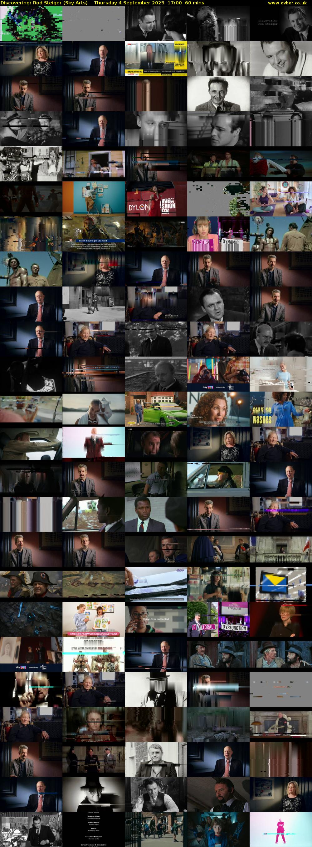 Discovering: Rod Steiger (Sky Arts) Thursday 4 September 2025 17:00 - 18:00