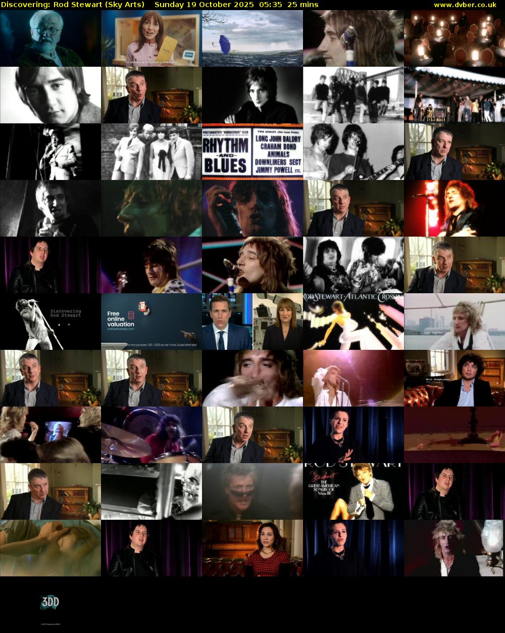 Discovering: Rod Stewart (Sky Arts) Sunday 19 October 2025 05:35 - 06:00