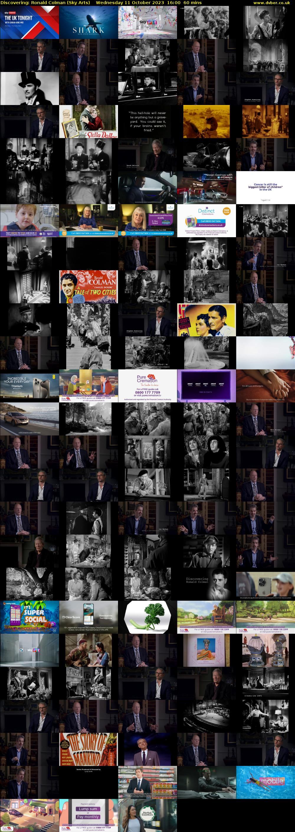 Discovering: Ronald Colman (Sky Arts) Wednesday 11 October 2023 16:00 - 17:00