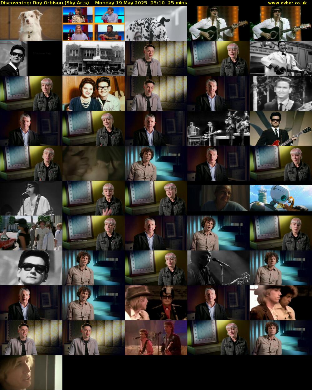 Discovering: Roy Orbison (Sky Arts) Monday 19 May 2025 05:10 - 05:35