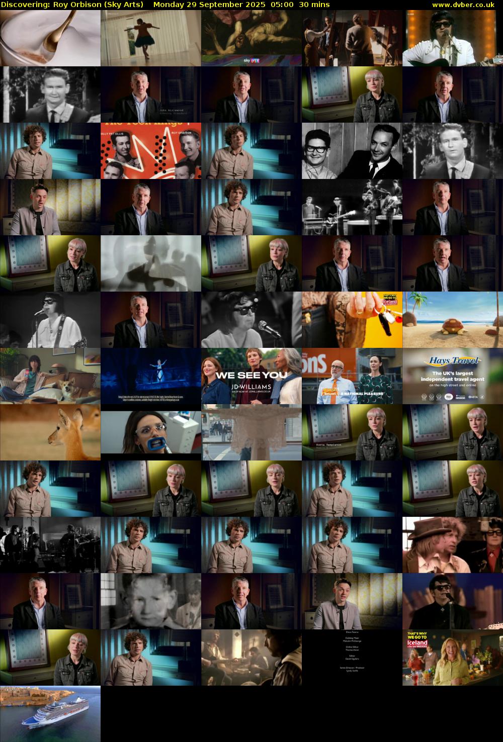 Discovering: Roy Orbison (Sky Arts) Monday 29 September 2025 05:00 - 05:30