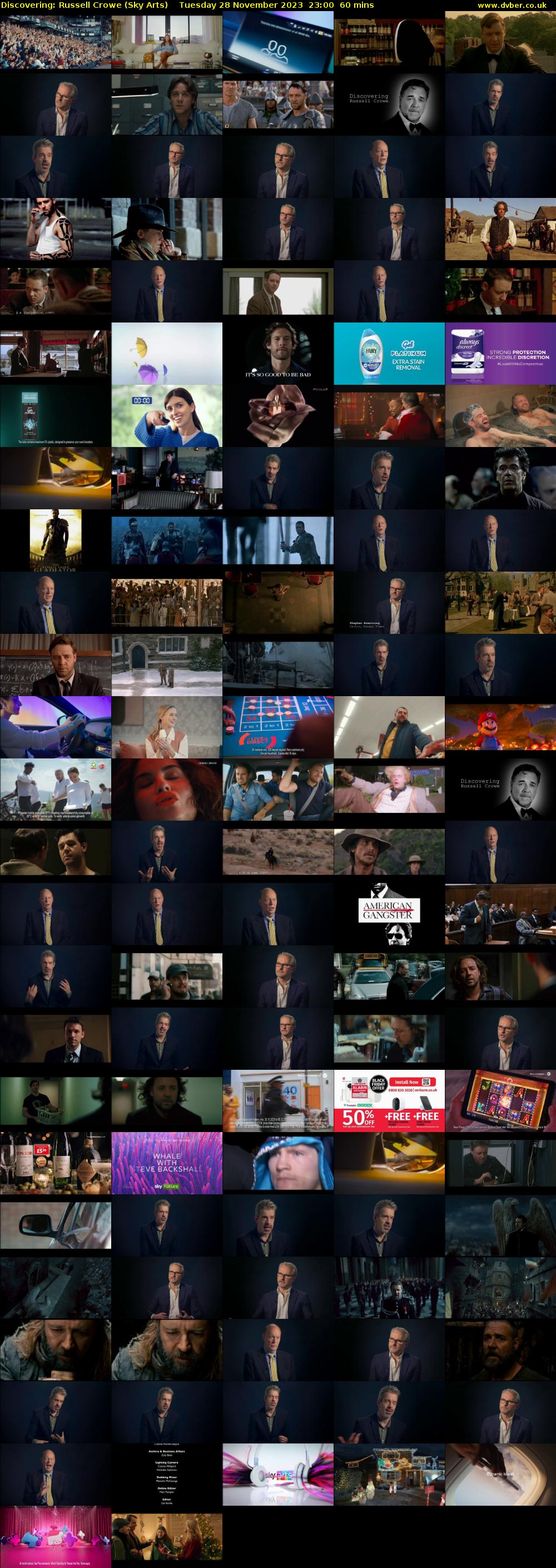 Discovering: Russell Crowe (Sky Arts) Tuesday 28 November 2023 23:00 - 00:00