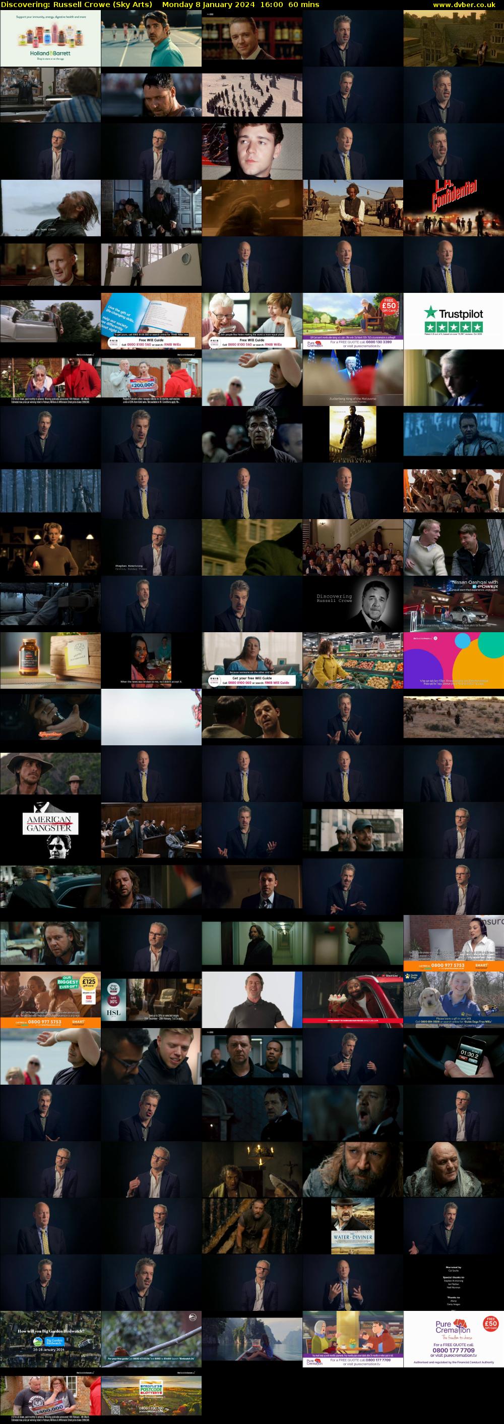 Discovering: Russell Crowe (Sky Arts) Monday 8 January 2024 16:00 - 17:00
