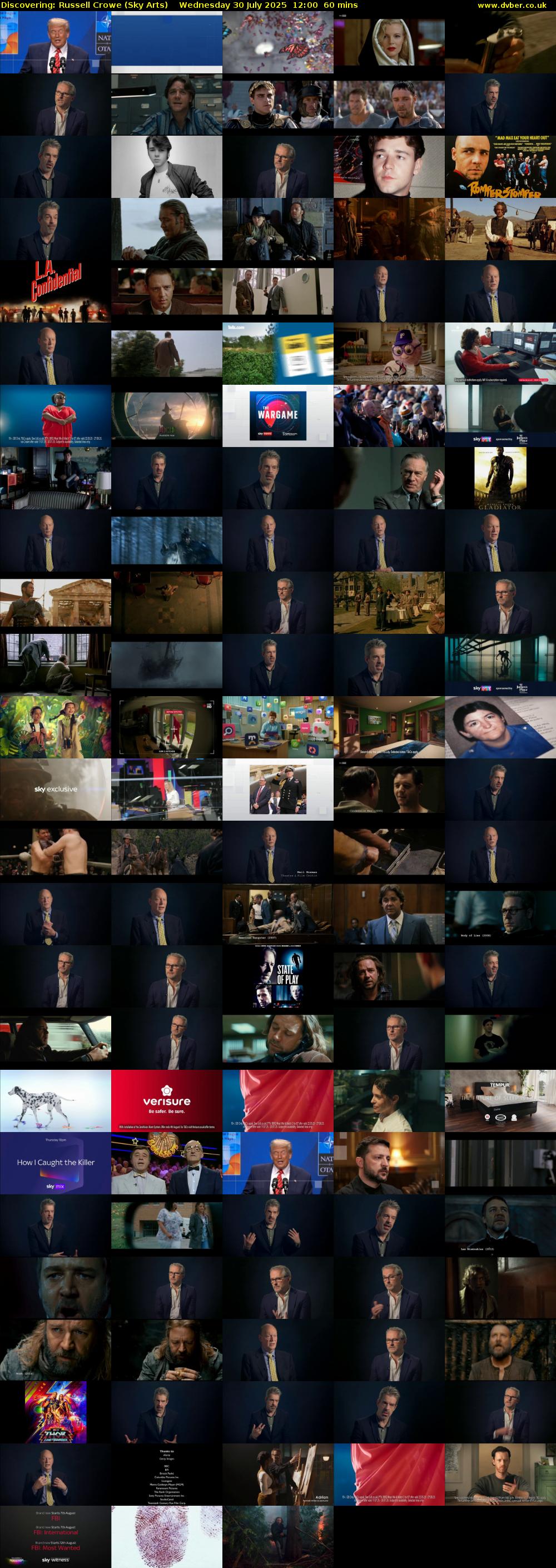 Discovering: Russell Crowe (Sky Arts) Wednesday 30 July 2025 12:00 - 13:00