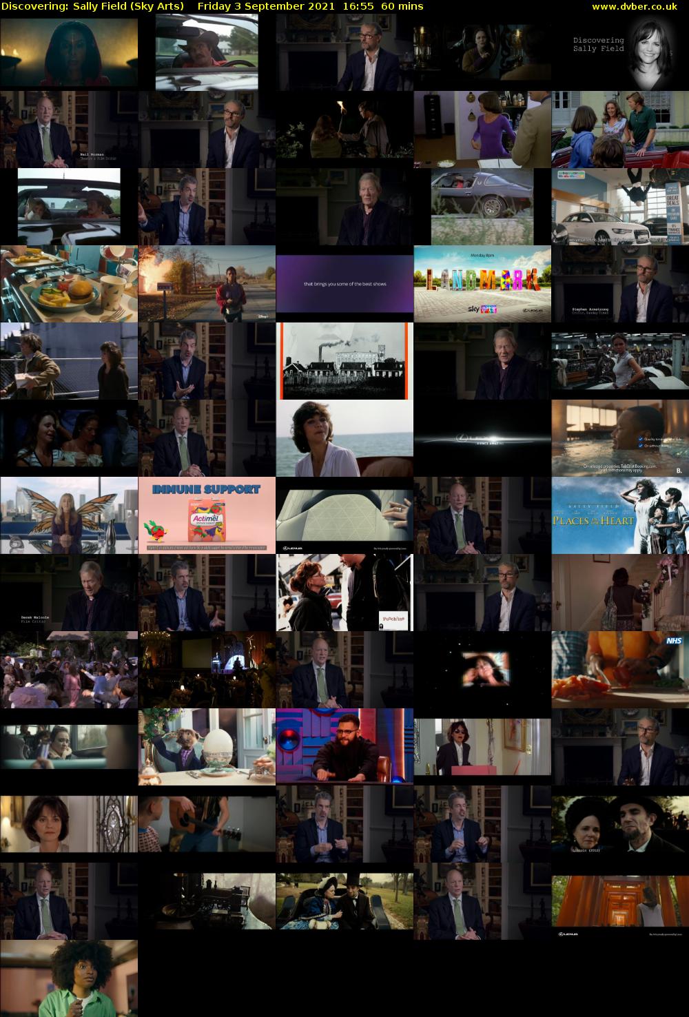 Discovering: Sally Field (Sky Arts) Friday 3 September 2021 17:55 - 18:55