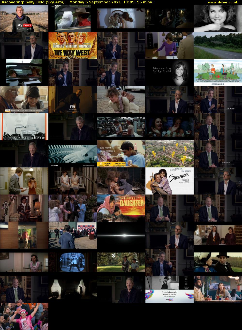 Discovering: Sally Field (Sky Arts) Monday 6 September 2021 14:05 - 15:00