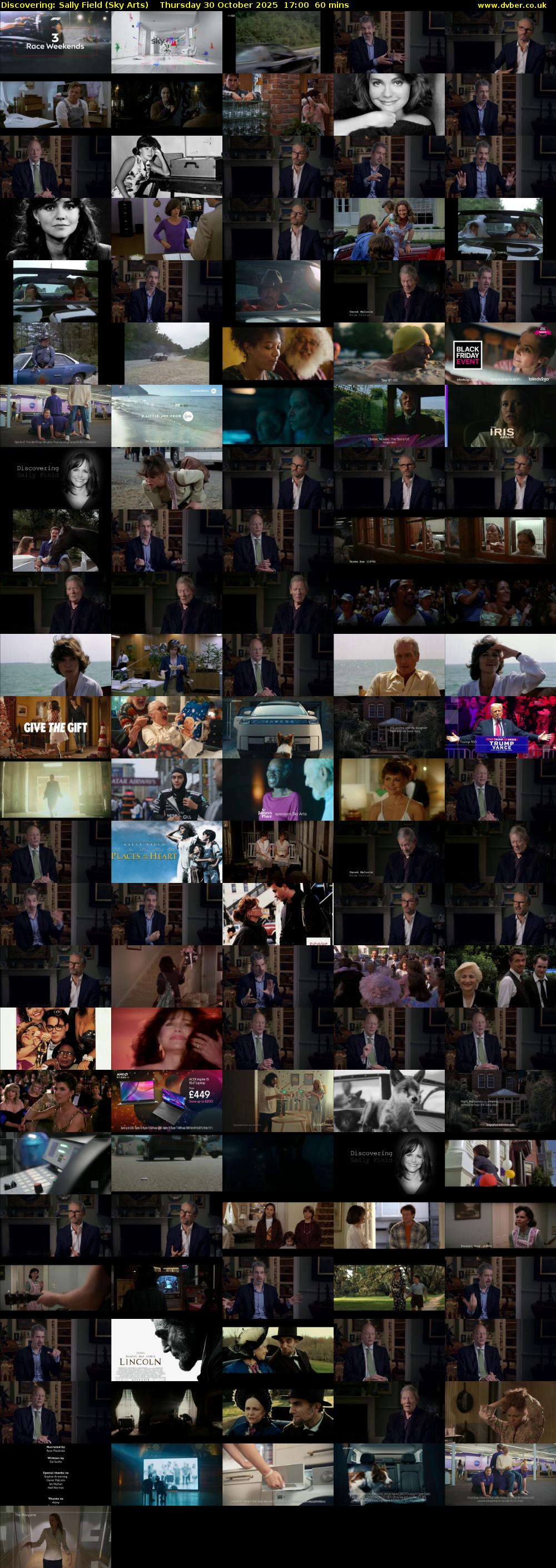 Discovering: Sally Field (Sky Arts) Thursday 30 October 2025 17:00 - 18:00